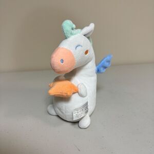 Unicorn Plush White Stuffed Animal Toy Baby Soft Lovey Cute Collectible Nursery